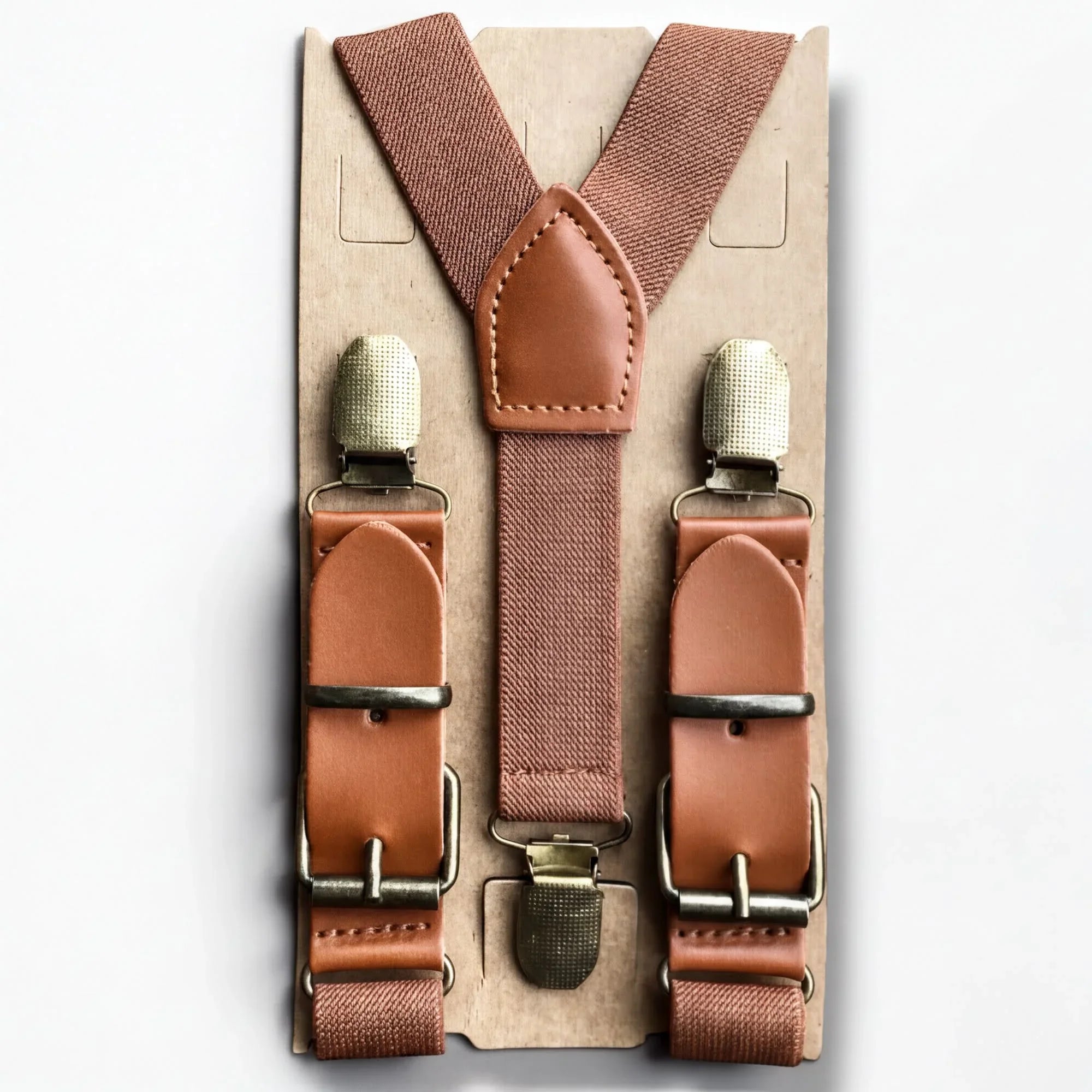 Brown men’s suspenders for men, groomsmen, toddlers, boys and weddings.