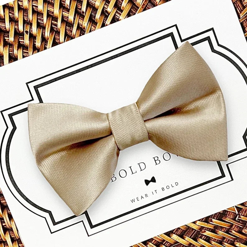 Champagne Dog bow tie or Cat bow tie for pet bowtie collar.
