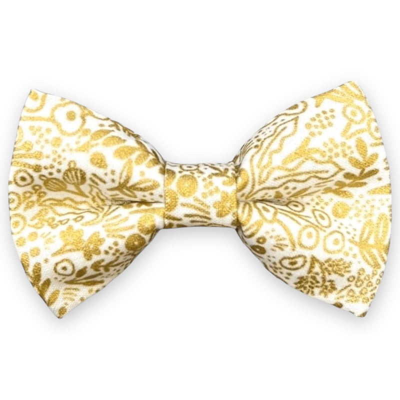 Gold Bow Tie for groomsmen, wedding and ring bearer outfits.