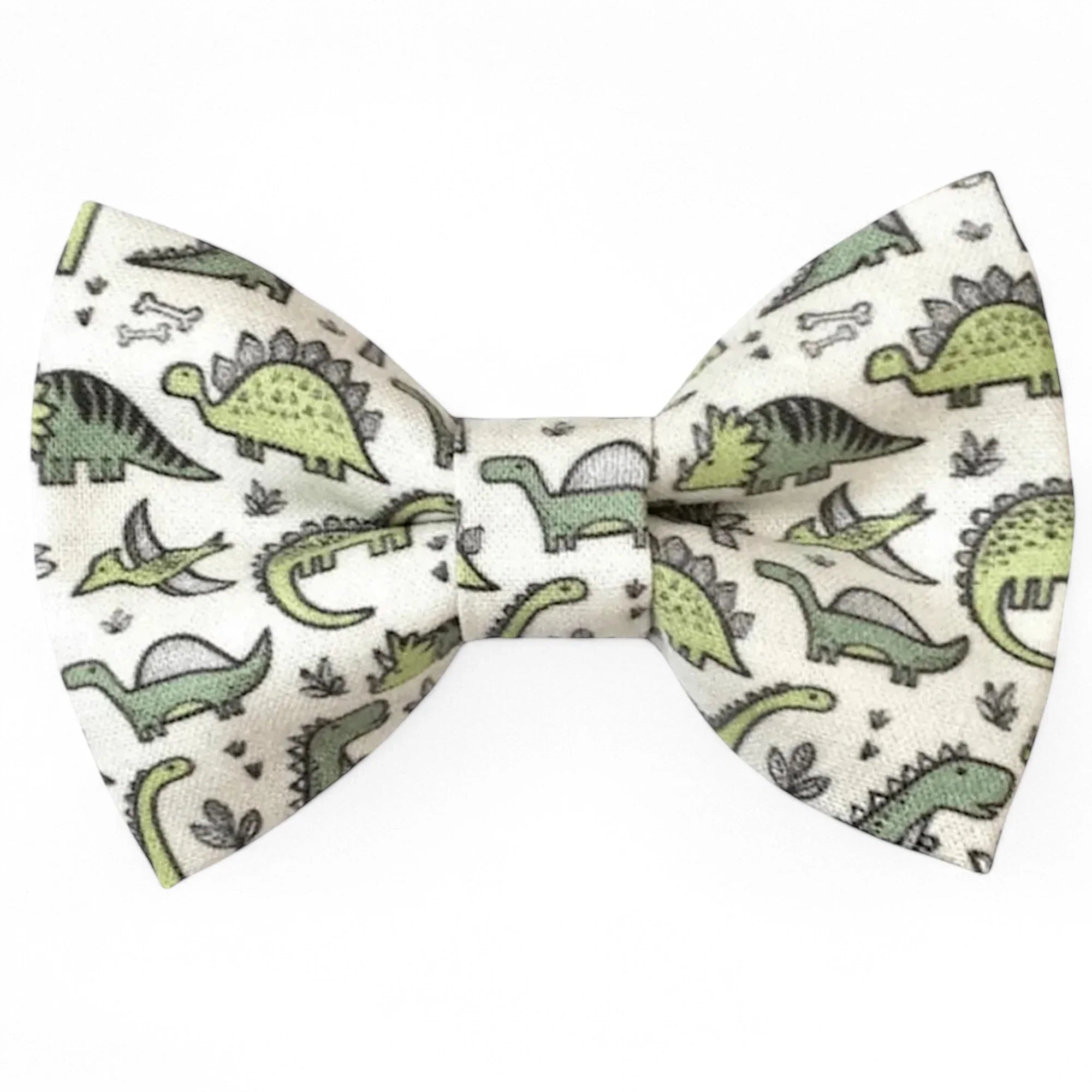Dinosaur bow tie for men, toddlers, or ring bearers on a white background