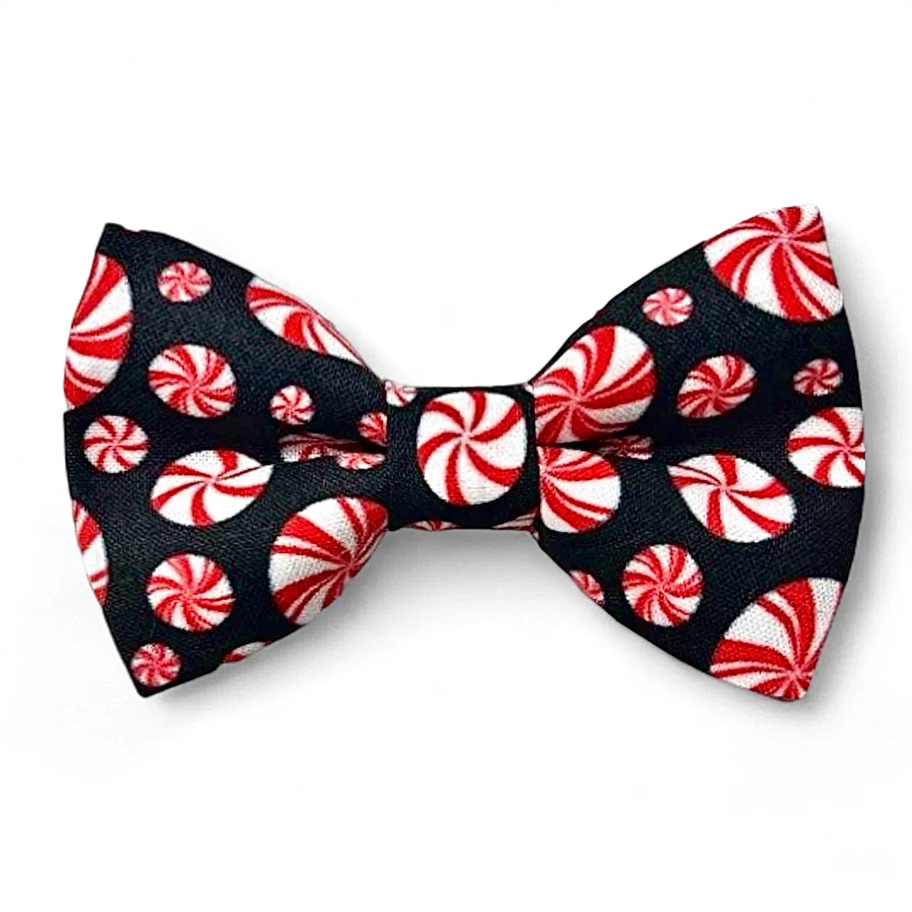 Peppermint Christmas Bow Tie with Candy- Holiday Bowtie for Men and Boys