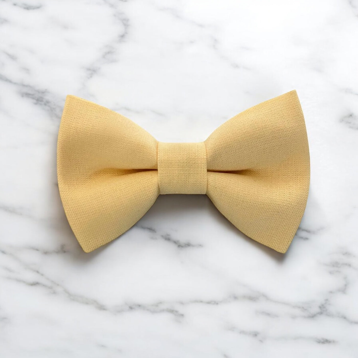 Buttercup Yellow Men’s Bow Tie for weddings, ring bearers and groomsmen.