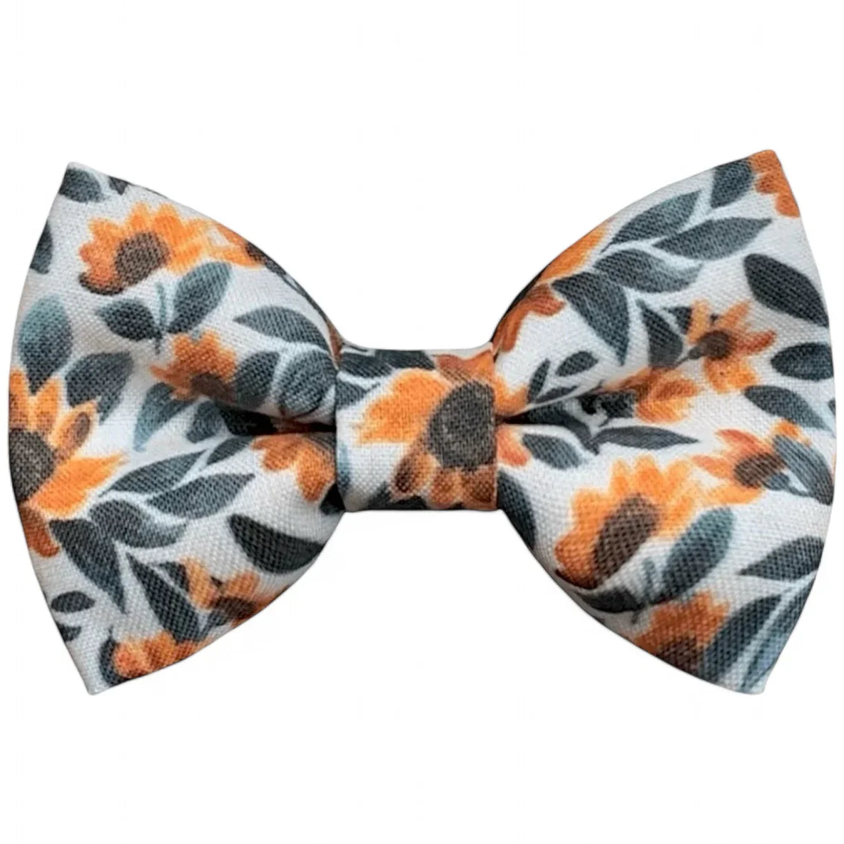 Sunflower bow tie for men, weddings and groomsmen, on a white background