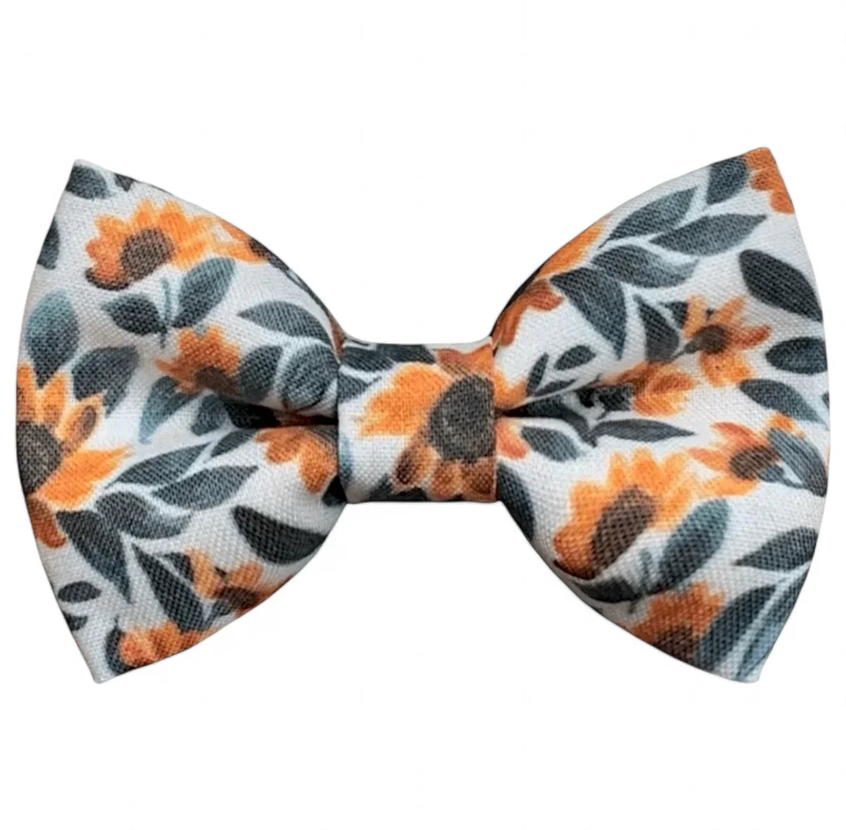 Sunflower bow tie for men, weddings and groomsmen, on a white background