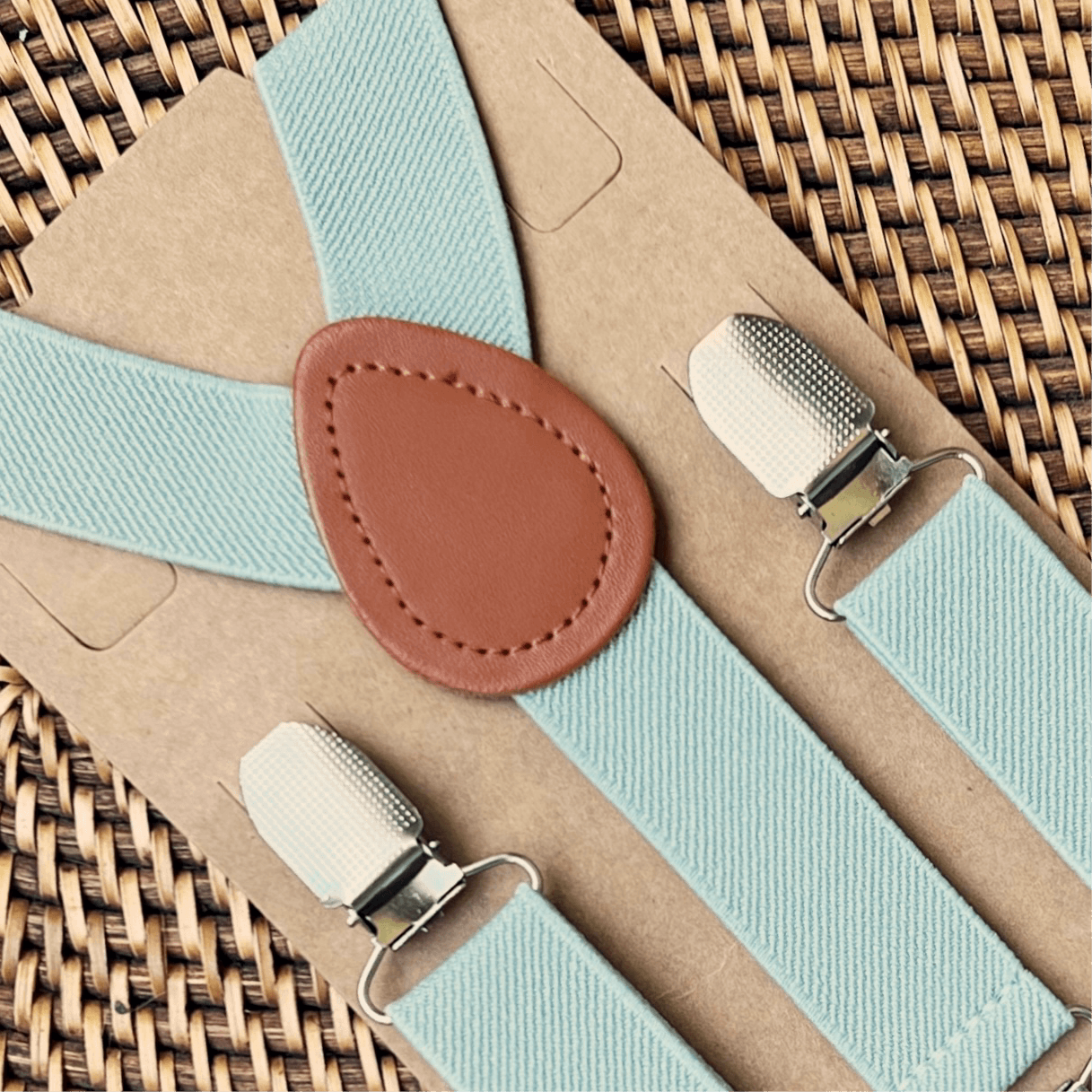 Earthy Sage Green Suspenders Tan Leather Detailing Rustic Grooms Party Attire Flatlay Photography Professional Suit Accessories High Quality Handcrafted Braces