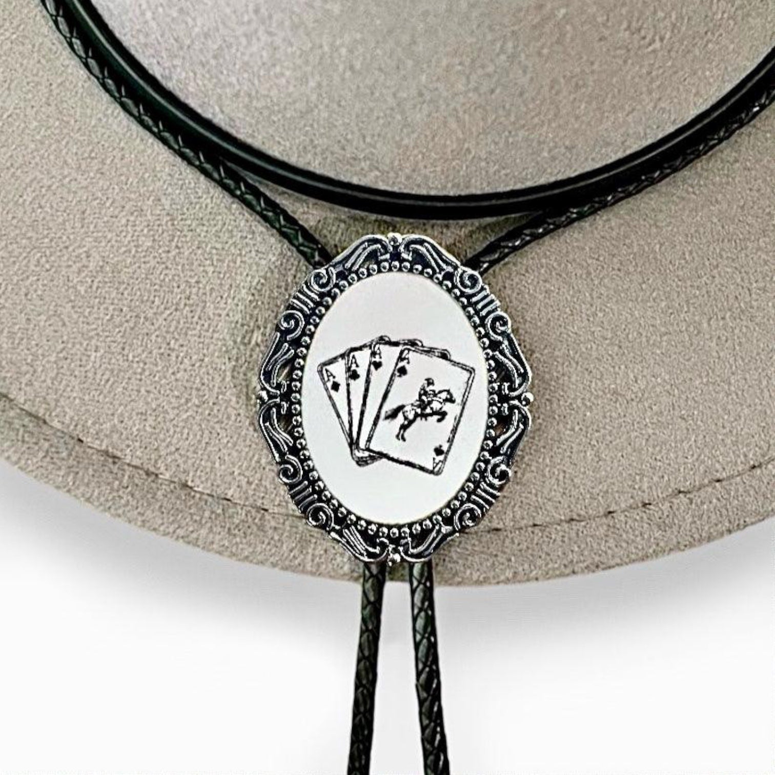 Bolo Tie- Western Cards Cowboy String Tie