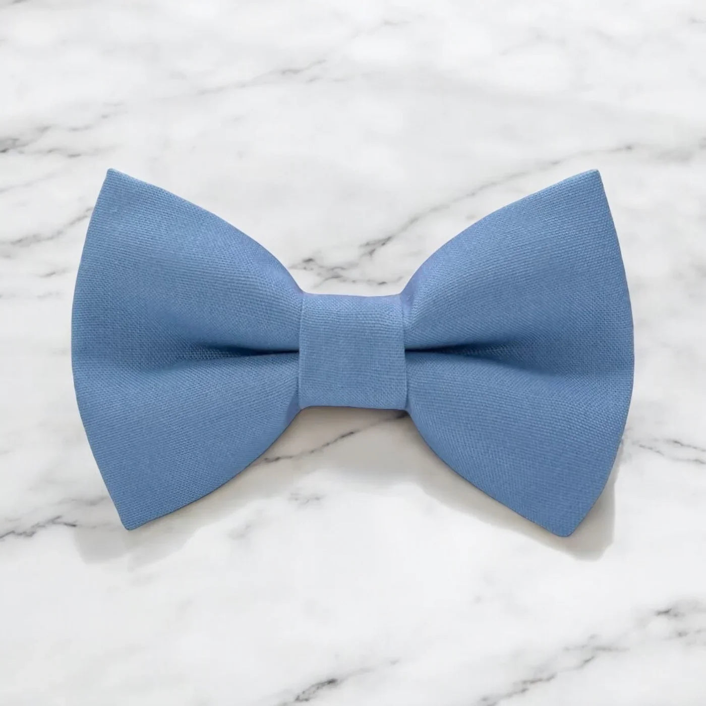 Dusty blue bow tie for men, toddlers and kids handmade in the USA and pre-tied, for wedding, groomsmen and ring bearer.