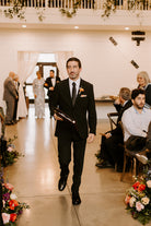 Black Men’s Tie for Wedding being worn by a wedding guest.