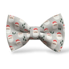 Bow tie with Santa Claus pattern on a gray background