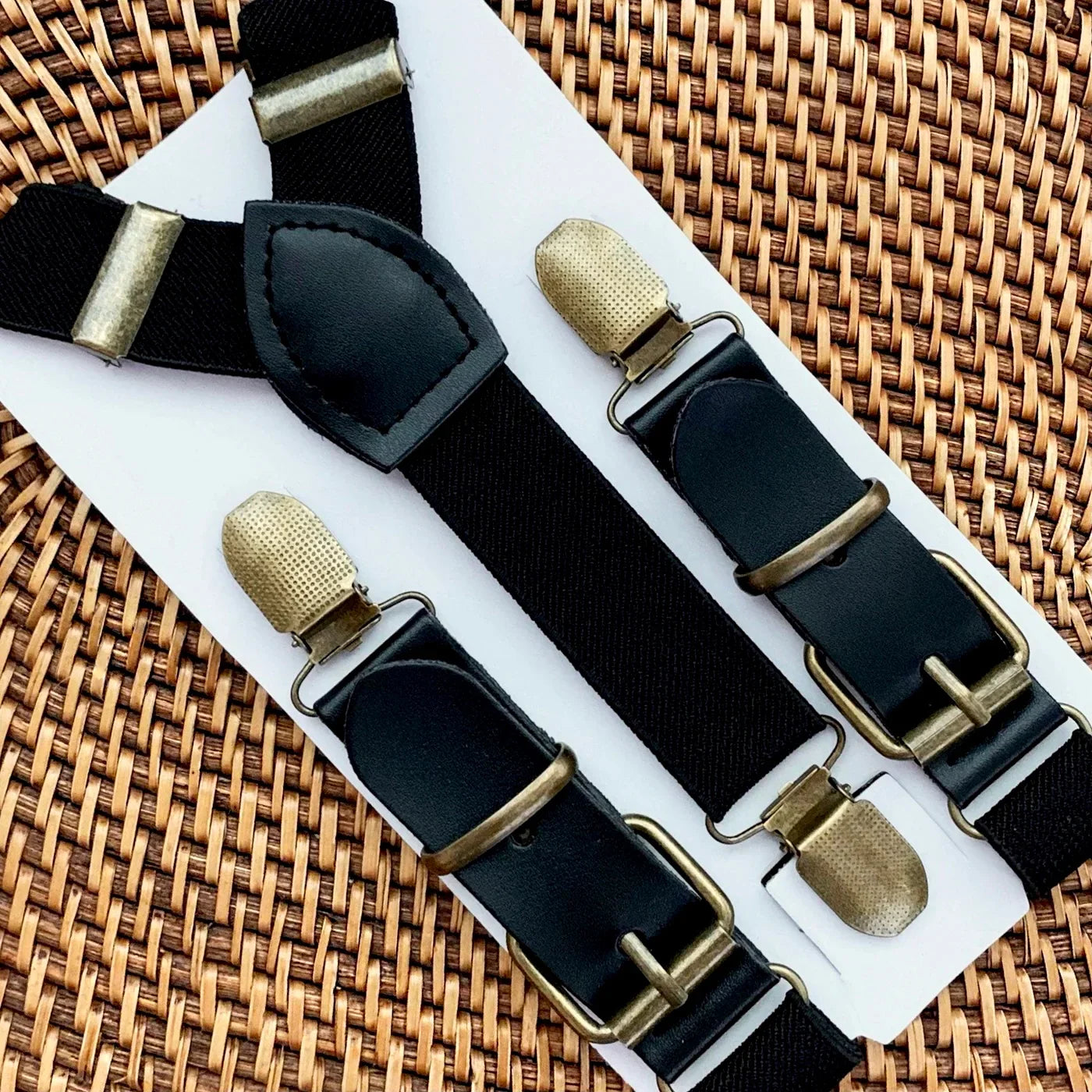 Black suspenders for men, boys, ring bearer outfit