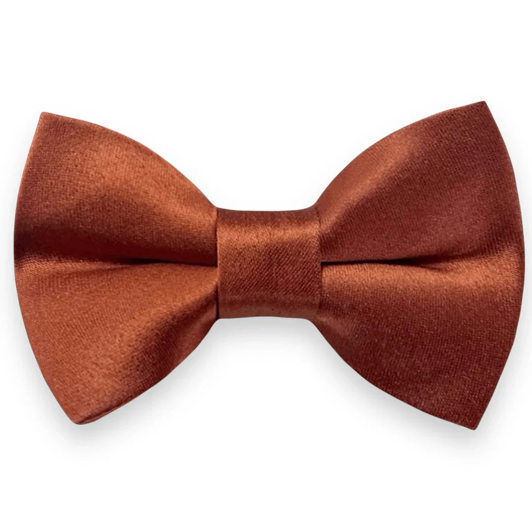 Terracotta bow tie for men and boys for groomsmen and ring bearers in weddings.