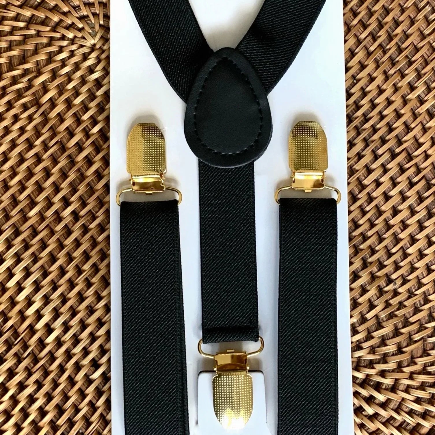 Black suspenders for men, groomsmen and toddlers for ring bearer suspenders.