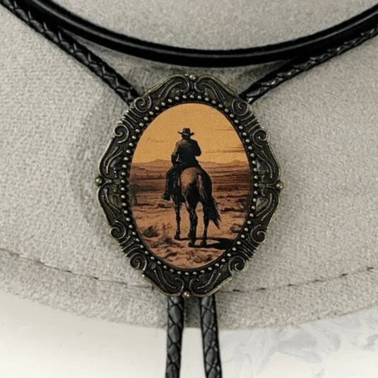 Realistic Cowboy Bolo tie for men groomsmen and wedding.
