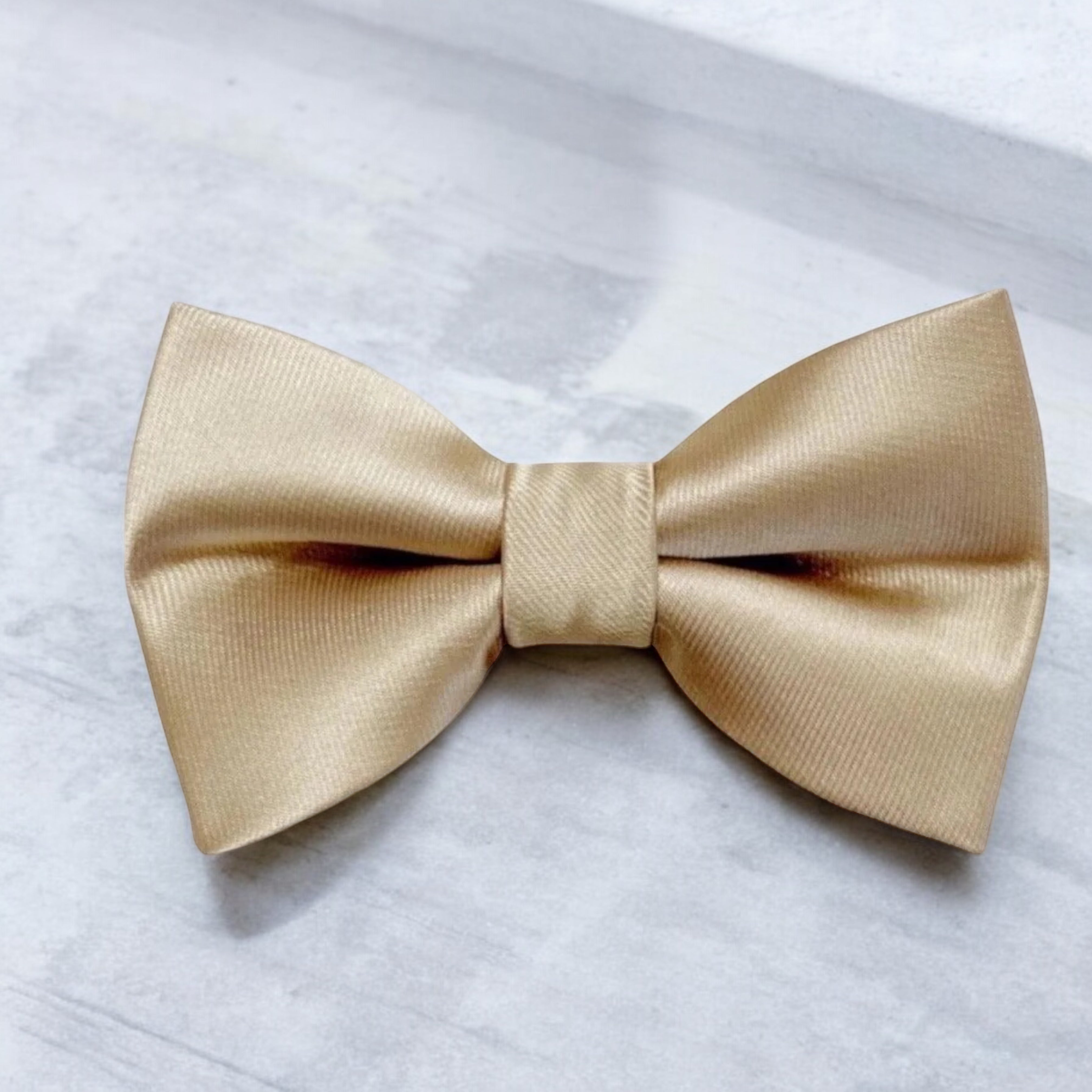 Champagne Bow Tie for wedding groomsmen and ring bearer outfit.