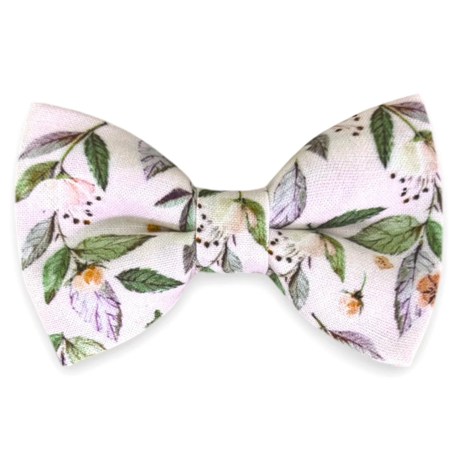 Pink Floral bow tie on a white background