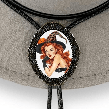 Witchy Bolo Tie- Racy Redhead