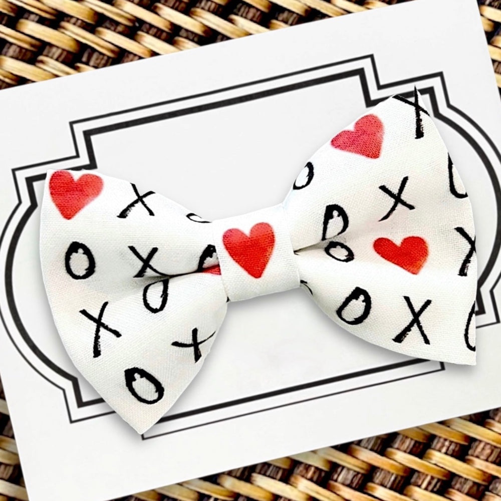 Valentines Day dog bowtie for Valentine’s Day pet gift.
