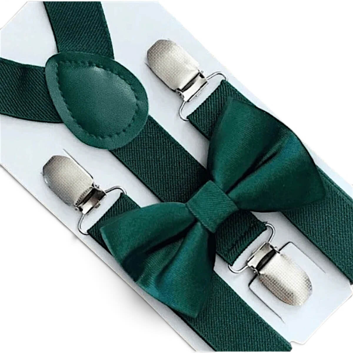 Emerald Green Bow Tie & Emerald Green Suspender Set for men boys toddlers and babies- Handmade by The Bold Bow Tie.