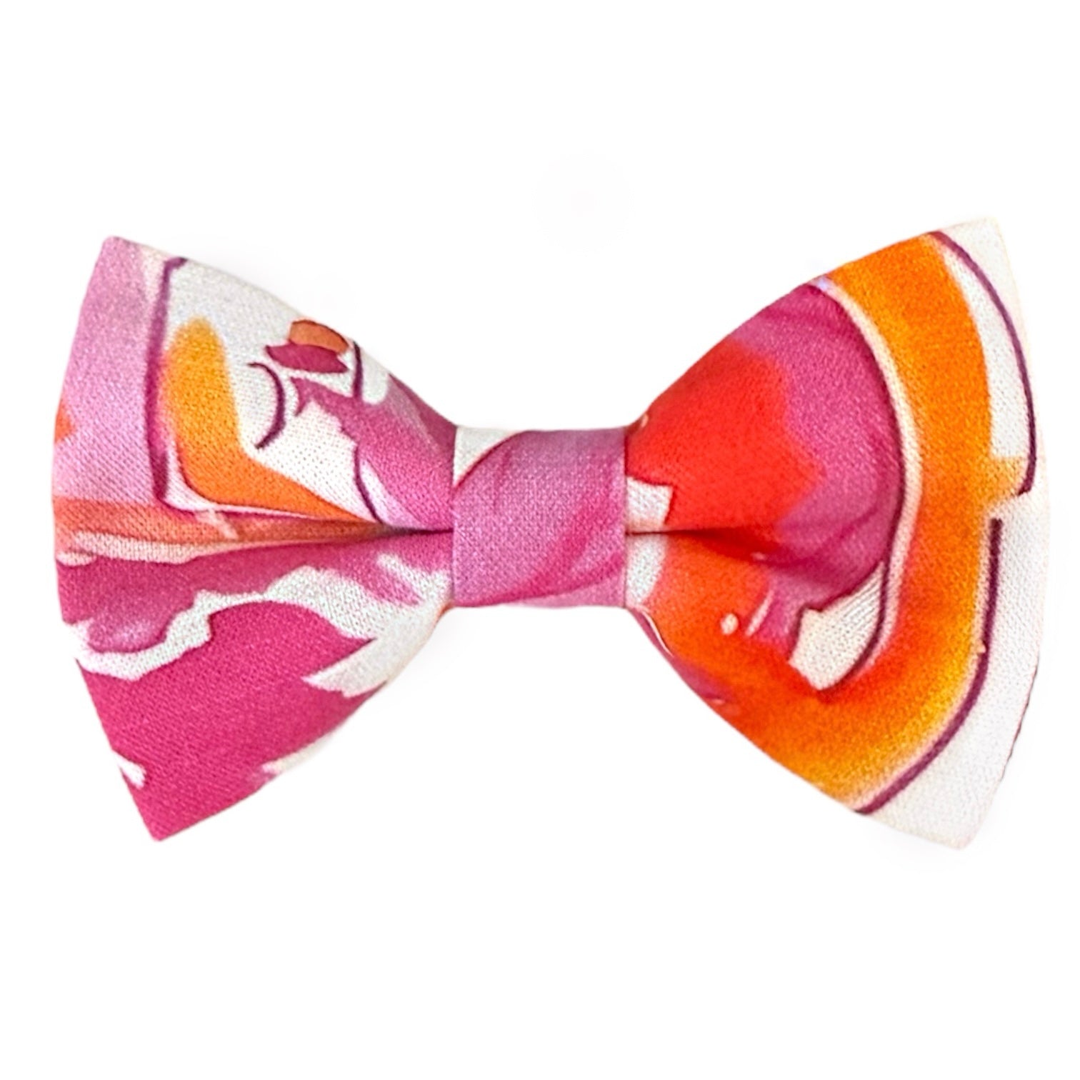 Preppy Bow Tie in Orange & Pink- Wedding Bowtie