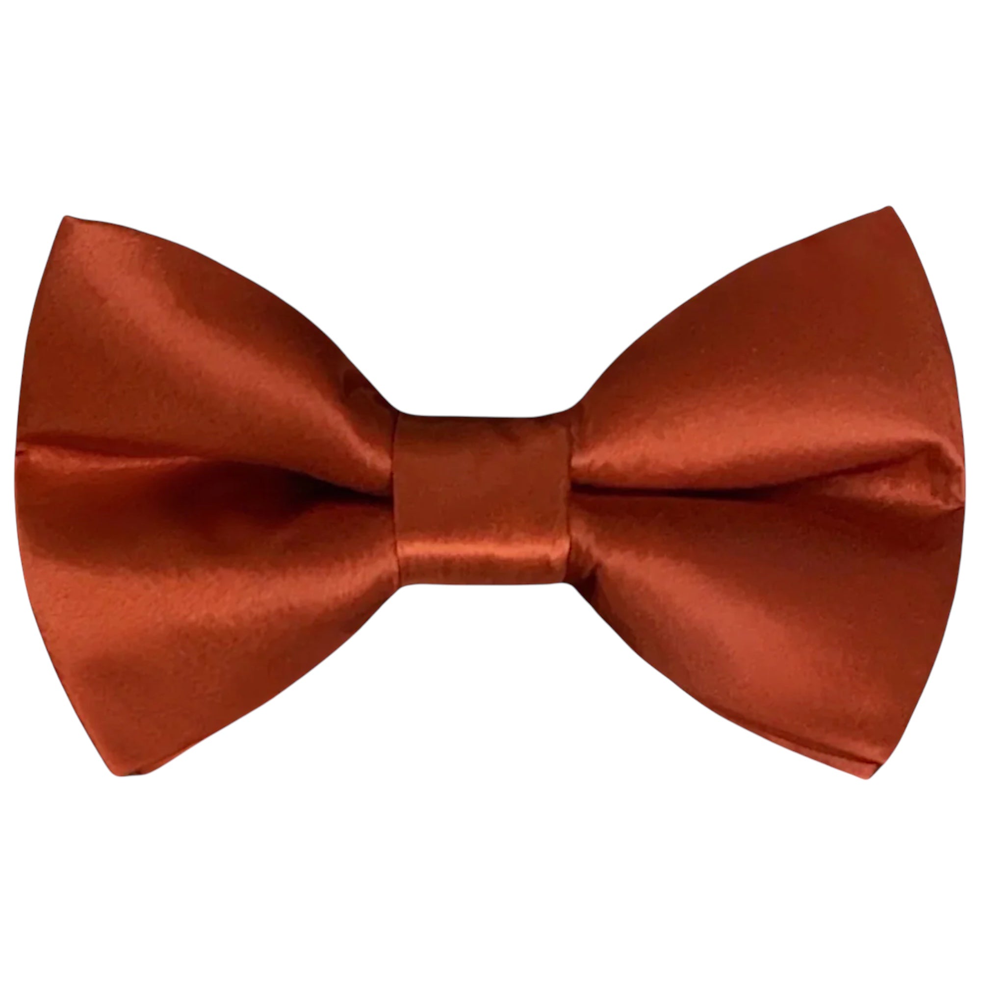 Burnt Orange Bow Tie- Terracotta Bowtie in Satin