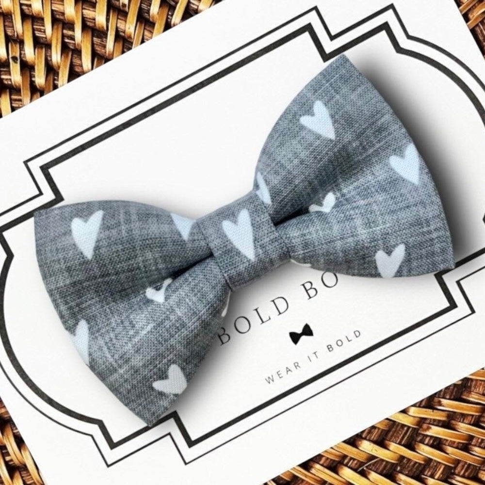 Valentines dog bowtie slide on collar for pet collar accessory.