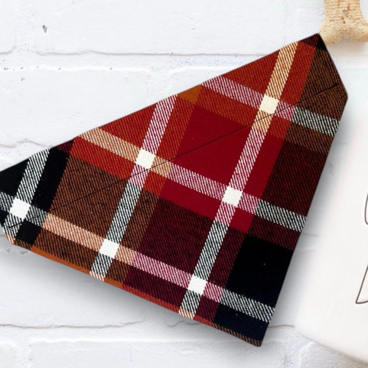 Fall Plaid Dog Bandana or Cat Bandana