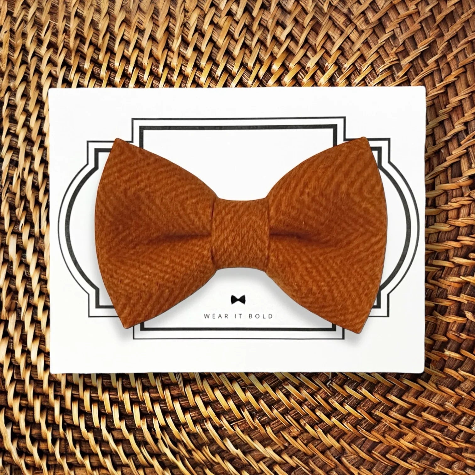 Autumn dog bow tie in orange.