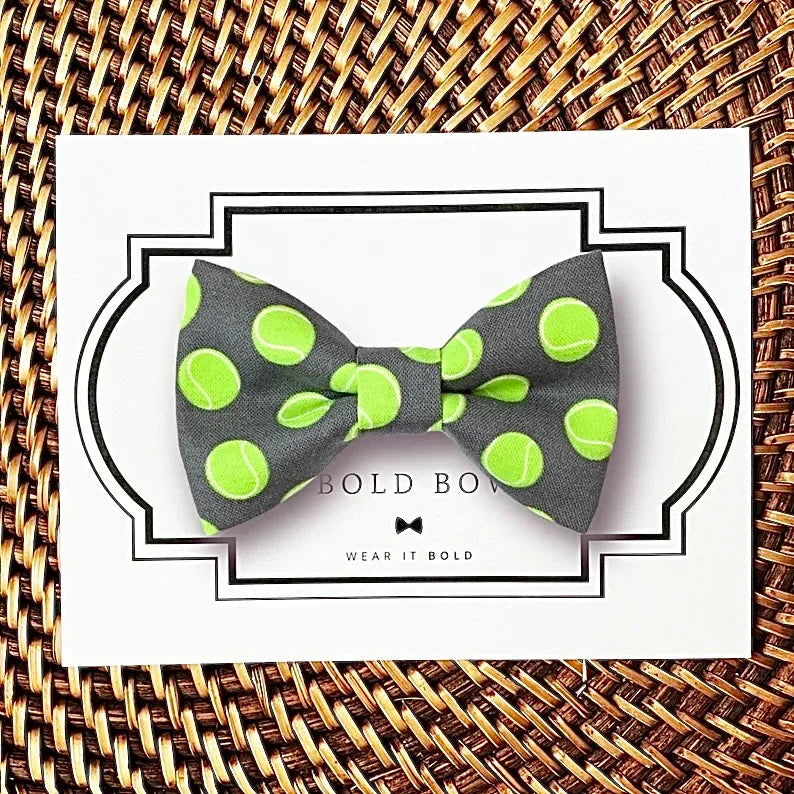 Dog bow tie with tennis balls, funny dog gift