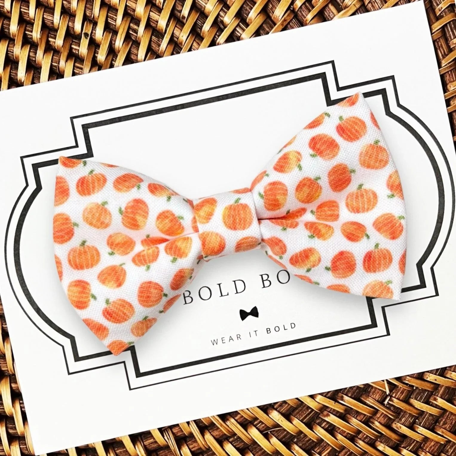 Pumpkin Dog bow tie or Cat bow tie for pet bowtie collar.