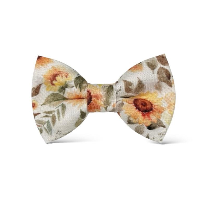 Wild sunflower bowtie for wedding groomsmen, and ring Bearer.