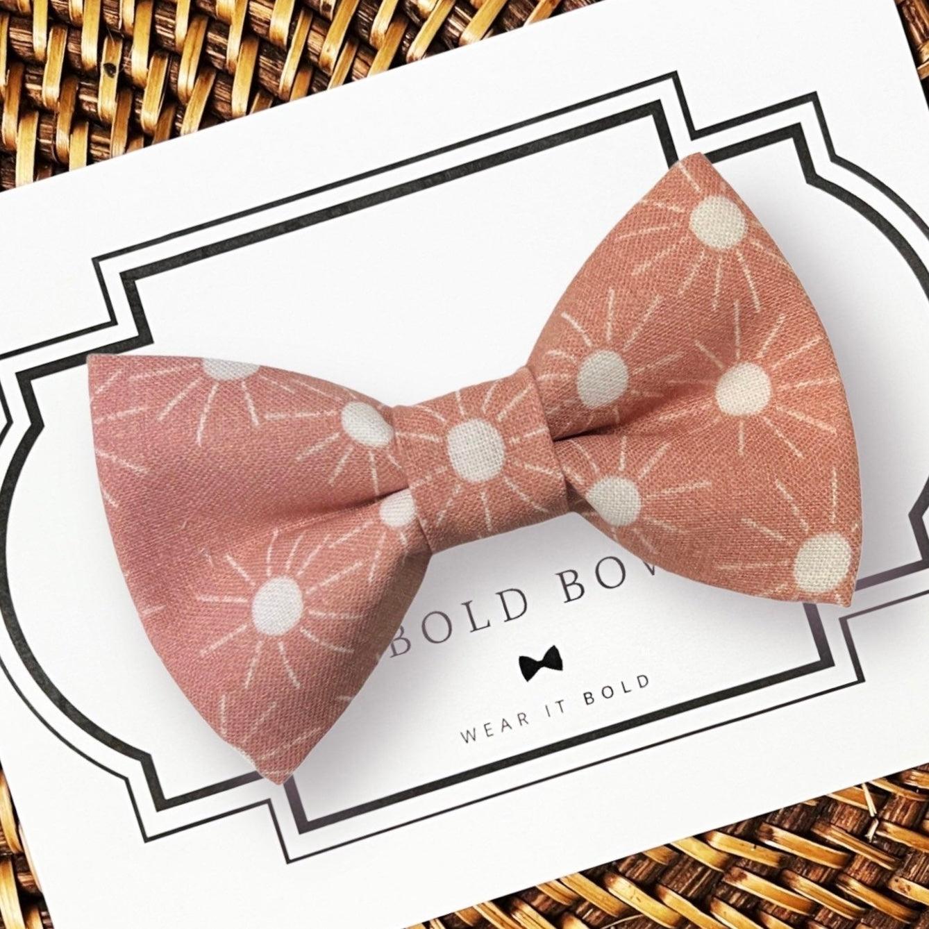 Boho dog bow tie or cat bow tie for pet collar accessory.