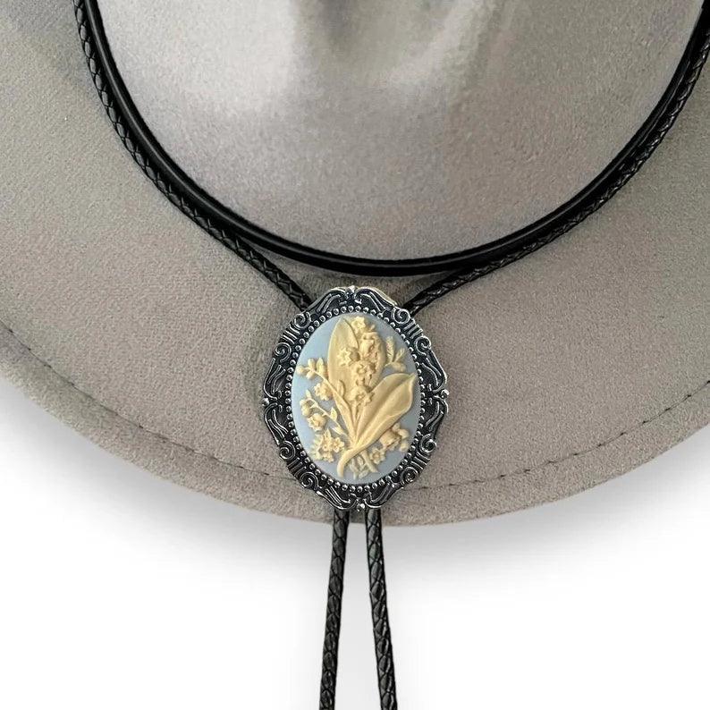 Light blue silver bolo tie for men for weddings, groomsmen and gifts.