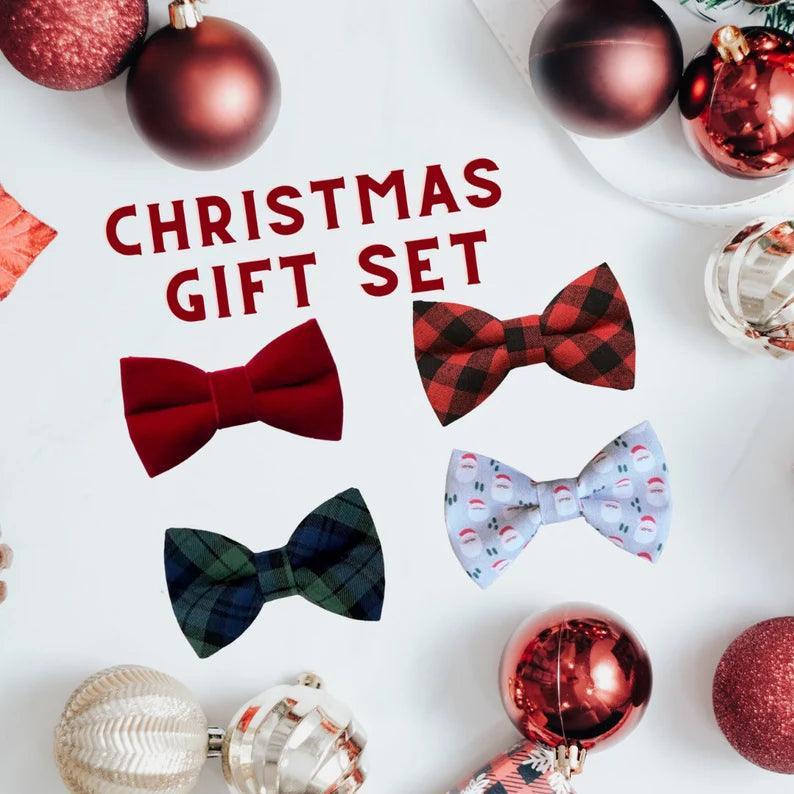 Bow Size Chart: Large: 4 1/2 inches wide by 2 1/2 inches tall Medium: 4 inches wide by 2 1/2 inches tall Small: 3 inches wide by 2 inches tall