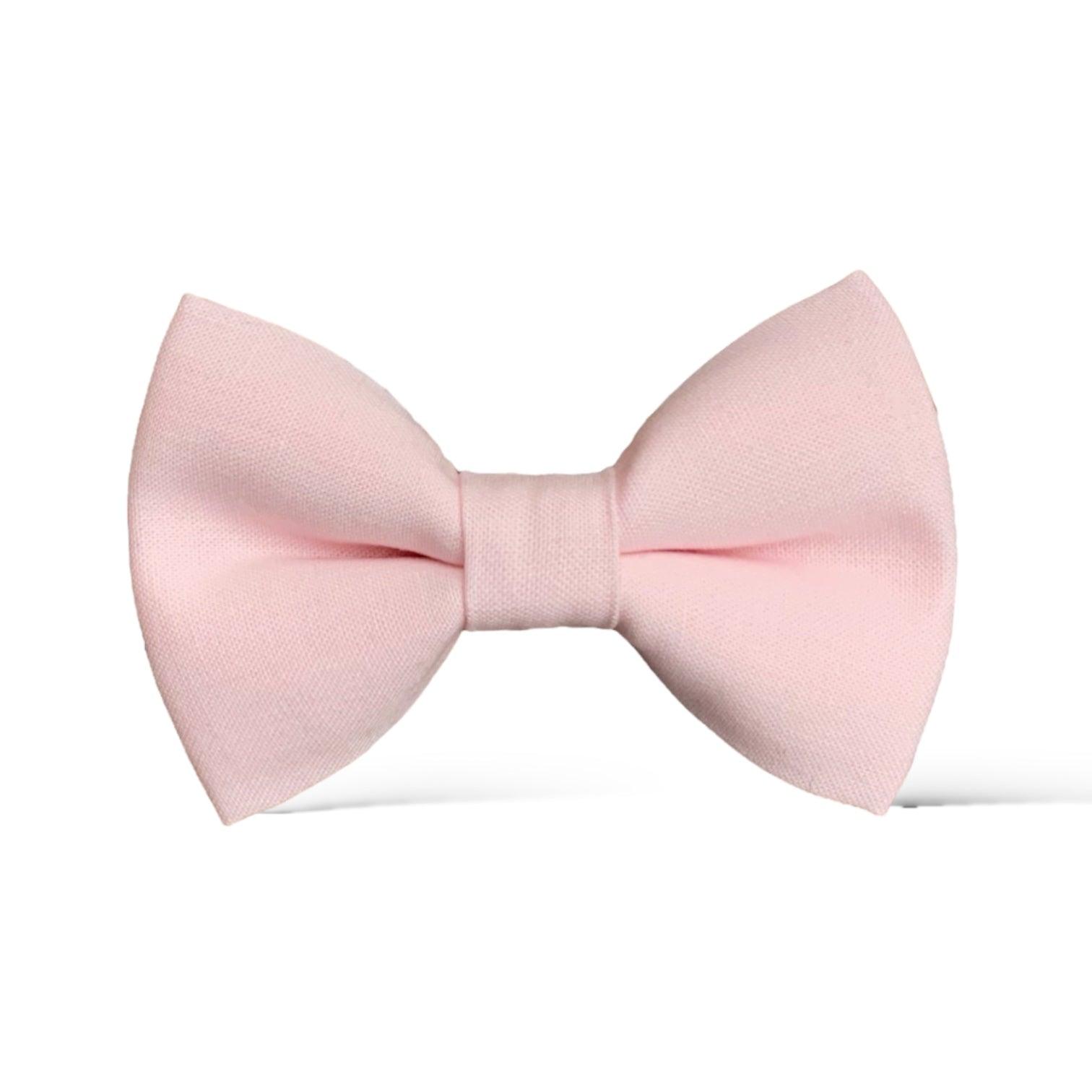 Blush pink bow tie for wedding, ring bearers and groomsmen.