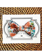 Sunset Floral Burnt Orange Men’s Bow Tie for wedding