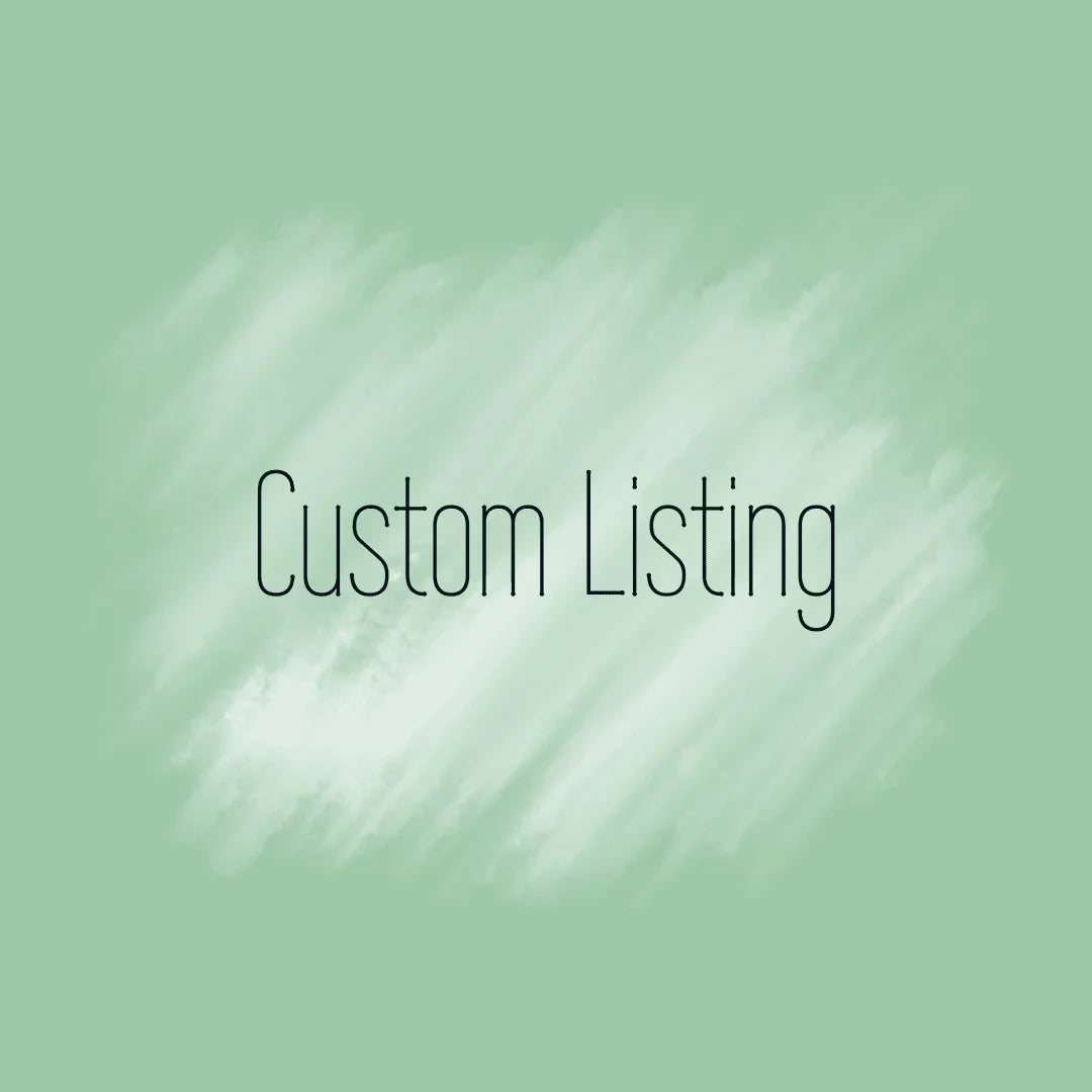 Custom Listing placeholder for Jesse W. on a mint green background with brushstroke pattern