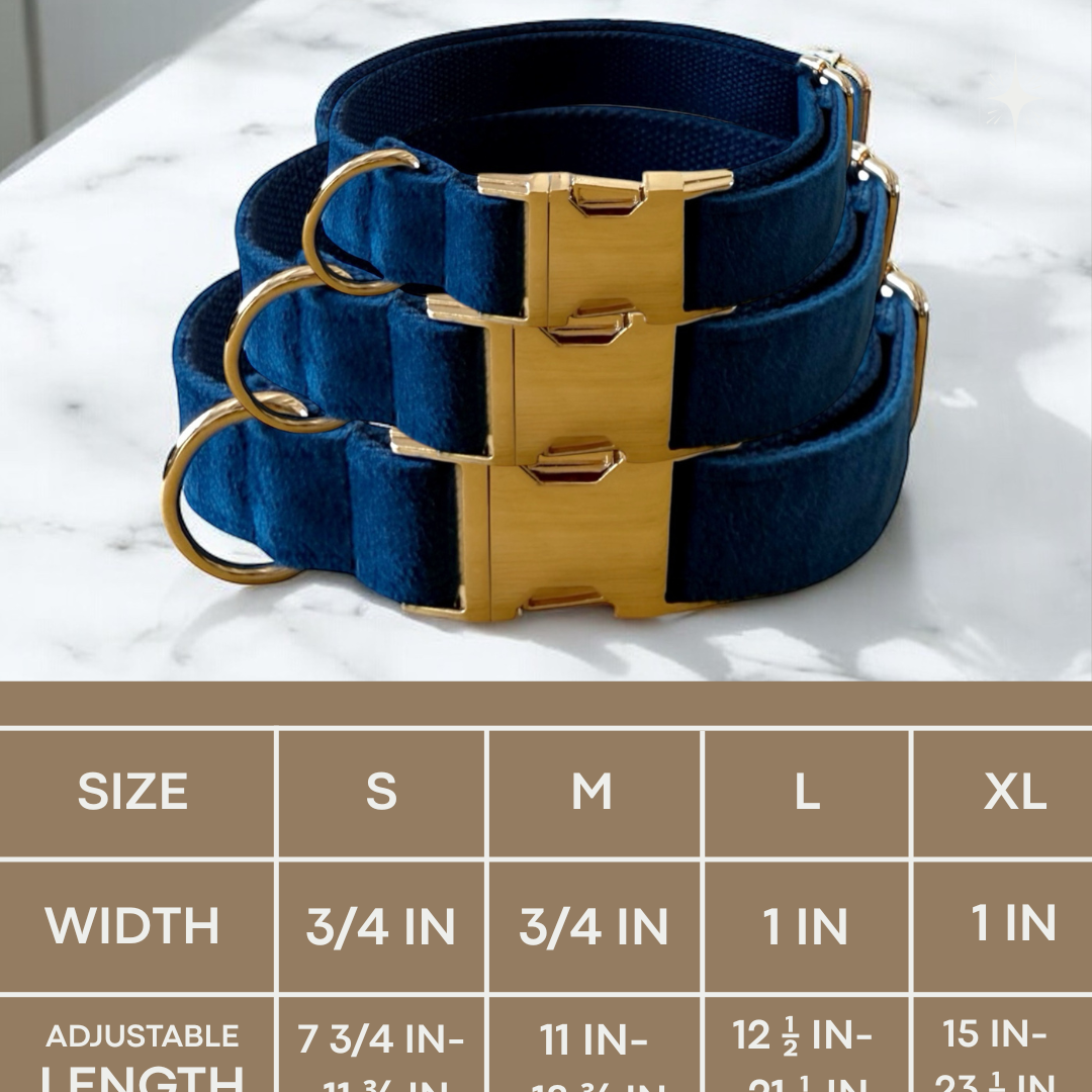 Dog collar size chart