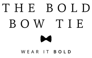 The Bold Bow Tie logo saying “Wear it Bold” in black and white