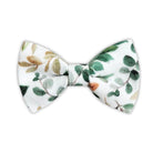 Sage green and gold Bow Tie with eucalyptus flowers for wedding, ring bearers and groomsmen.
