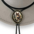 Wolf Bolo Tie- Bolo Ties for Cowboy Attire Western String Tie