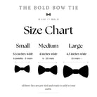 Bow tie size chart