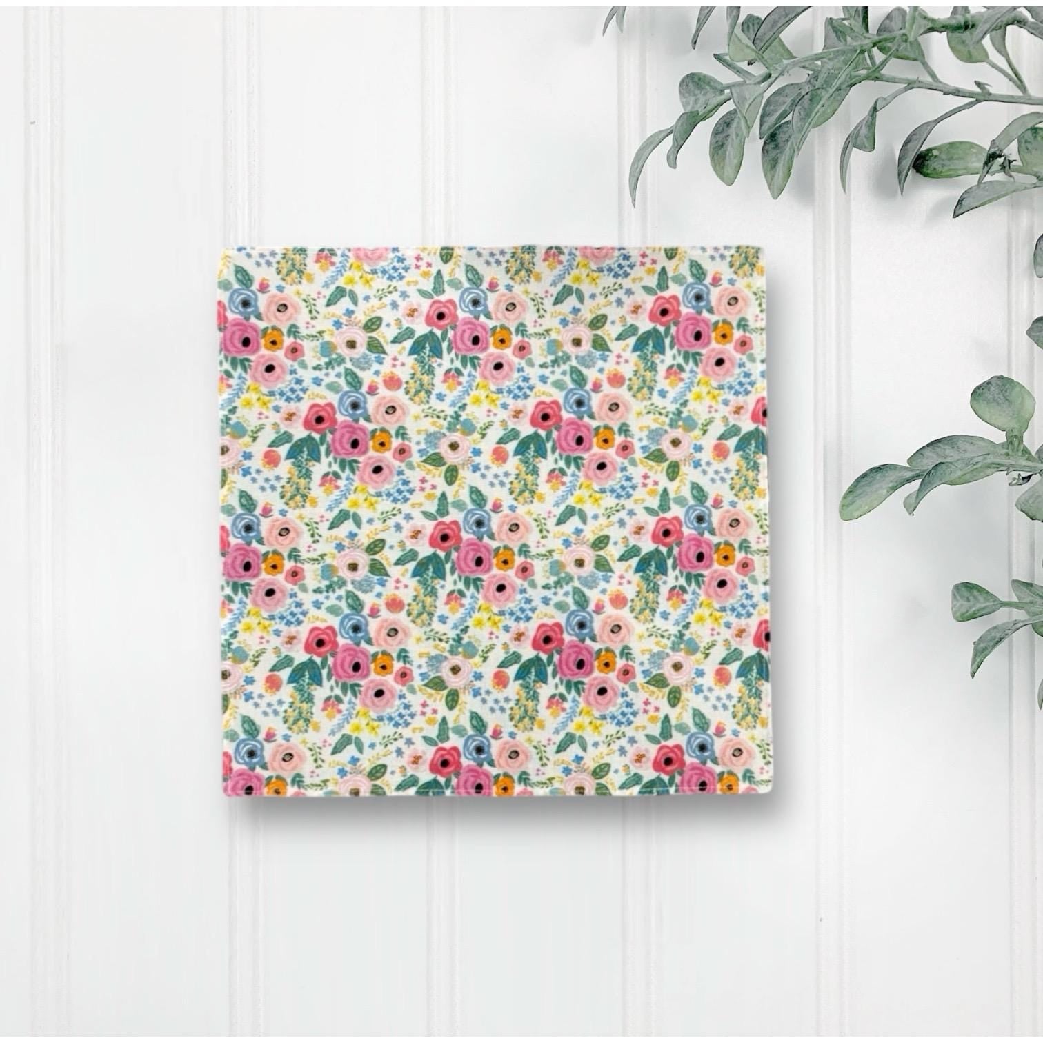 Wonderland Garden pocket square for wedding.