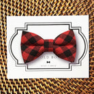 Buffalo Plaid Dog Bow Tie or Cat Bow Tie- Red & Black For Christmas