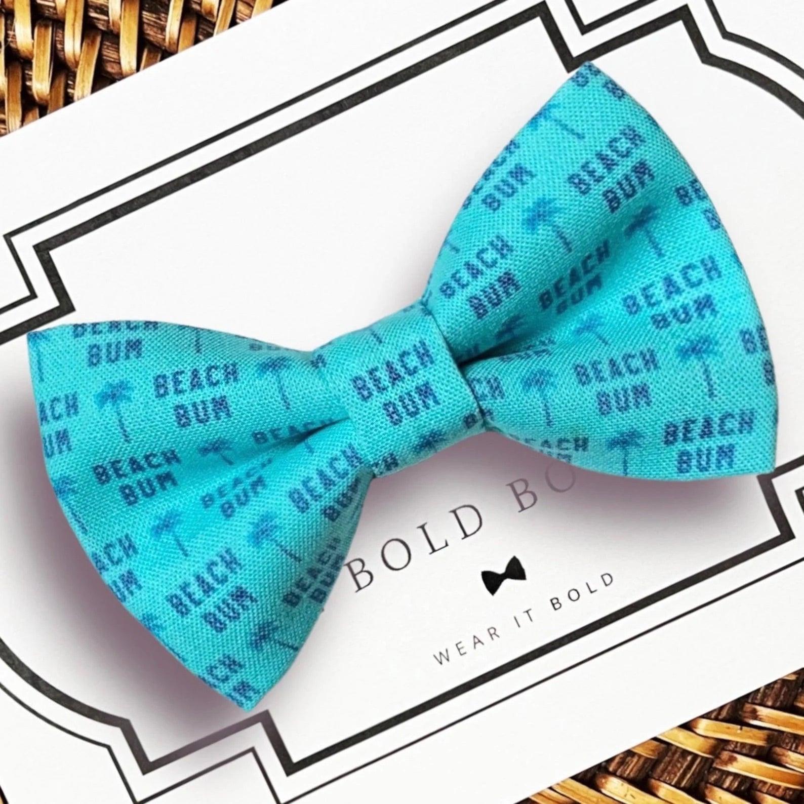 Beach Bum Dog Bow Tie- Summer Dog Bowtie