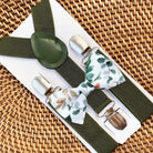 Floral Sage Green Bow Tie & Suspenders, Sage Tie, Bow Ties for Men, Boho,Dusty Sage Bow Tie,Sage Wedding Bowtie,Azazie Agave,Davids Bridal