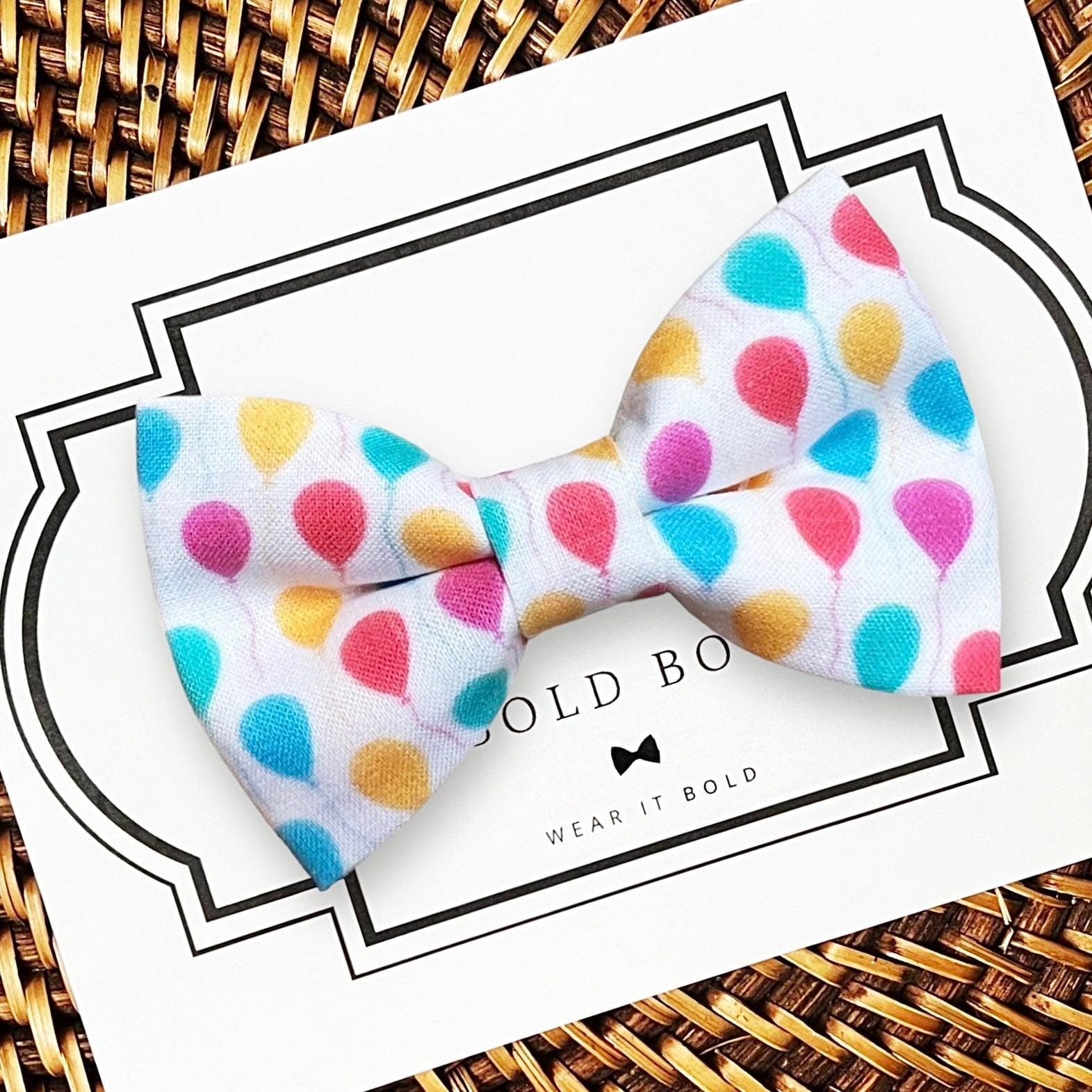 Balloon Birthday Dog Bow Tie or Cat Bow Tie