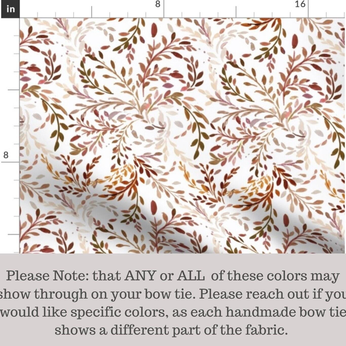 Color display of bow tie color possibilities.