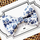 Floral Blue Necktie for Dusty Blue Wedding, Mens Floral Ties for Wedding Groomsmen Ties