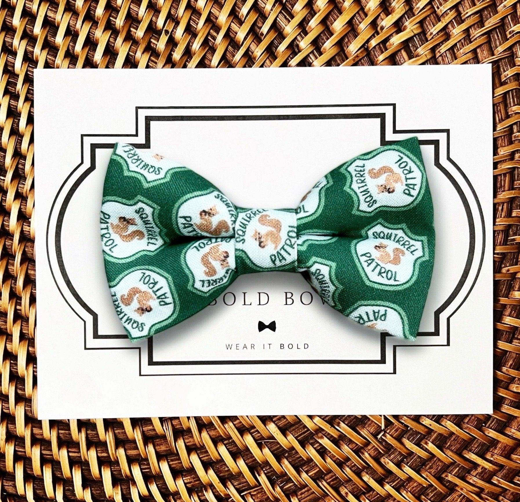 Squirrel Patrol Dog Bow Tie or Cat Bow Tie for Collar, Bow Tie for Dogs, Dog Bowtie, Bow Ties, Dog Accessories, Dog Birthday Gift, Dog Gift