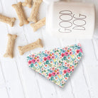 Floral Dog Bandana, Spring Wedding Dog Ring Bearer Clothing Pet Bandana for Dog Gift, Dog Accessories, Dog Scarf for Dog Lover Gift for Her